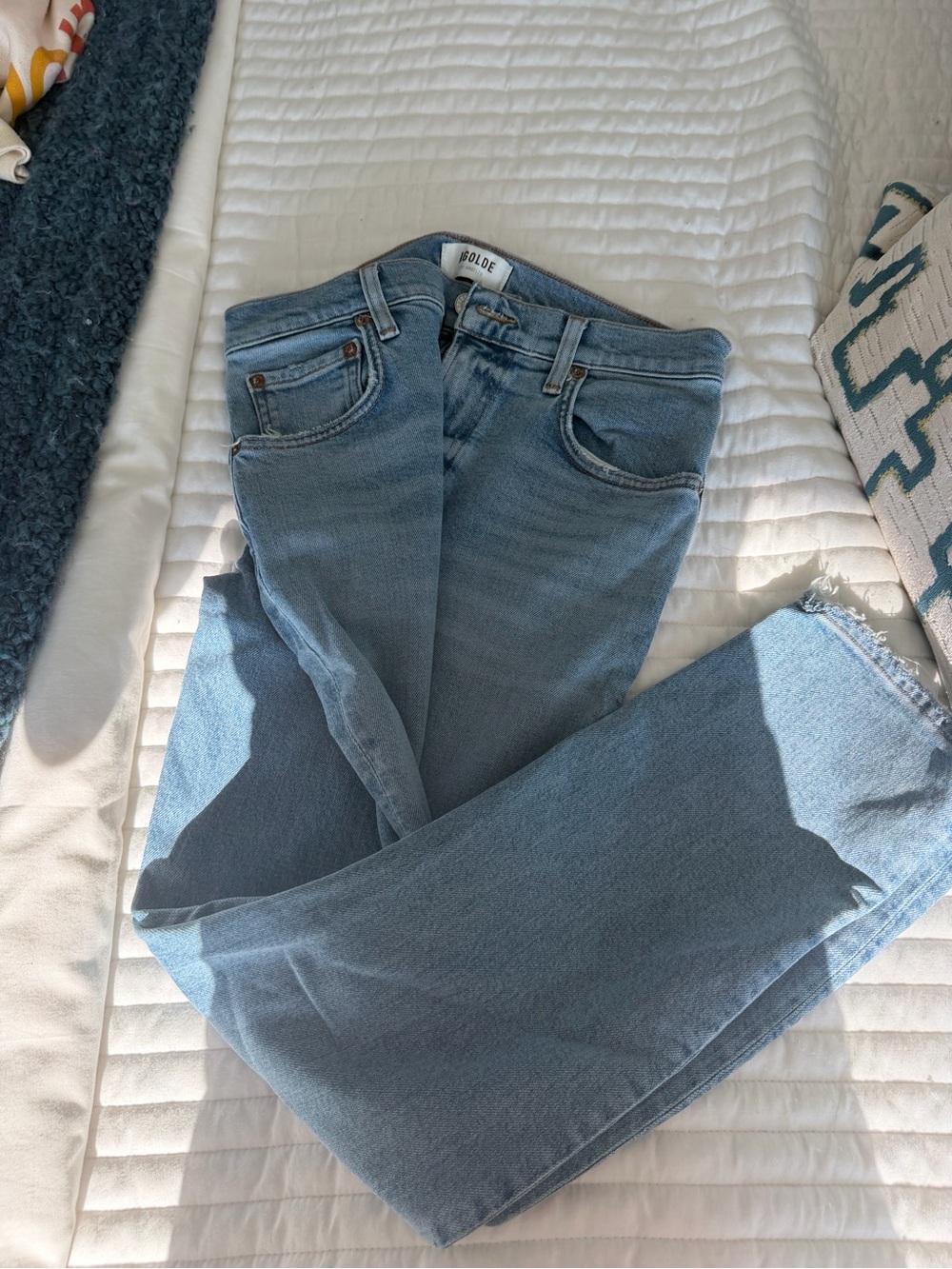 Agolde Light Blue Straight-Leg Jeans